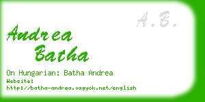 andrea batha business card